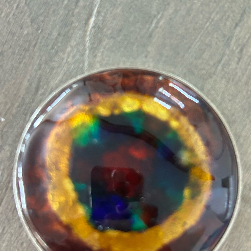 Cute multi color pin. 2 inches across